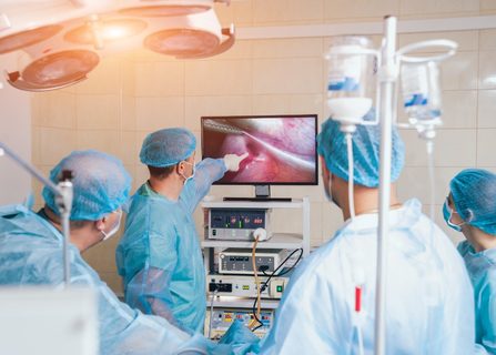 Medical assistant caring for patient in an OBGYN practice